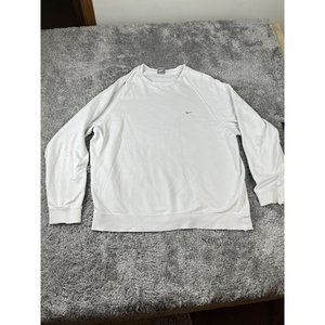 White Vintage Nike Distressed sweater silver tag XL worn out condition 1/1